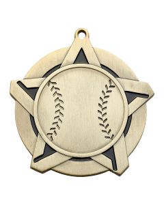 Baseball Super Star 2.25" Medal 43130
