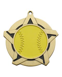 Softball Super Star 2.25" Medal    43131