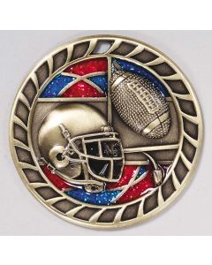 Football Glitter Medal 2.5"   M806   