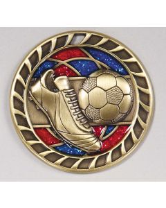 Soccer Glitter Medal 2.5"  M813AG  