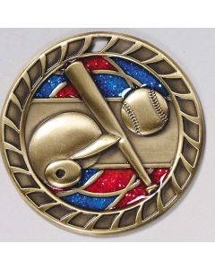 Baseball Glitter Medal 2.5" 