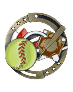 Softball Colored 2.75" Medal  M3SS7