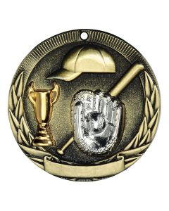Baseball Tr-Color 2" Medal TR-201